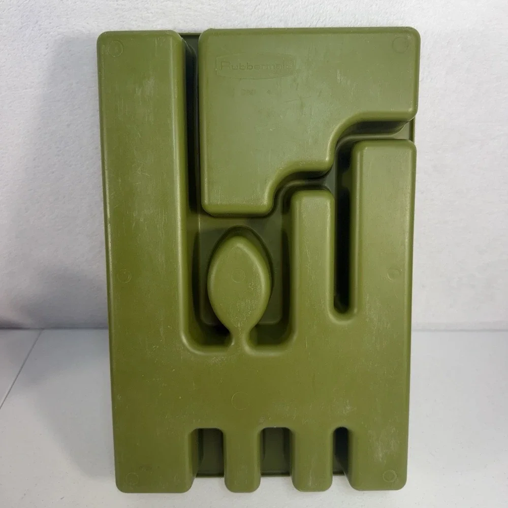 Vtg MCM Rubbermaid 2921 Green Utensil Flatware Silverware Tray Drawer‎ Organizer